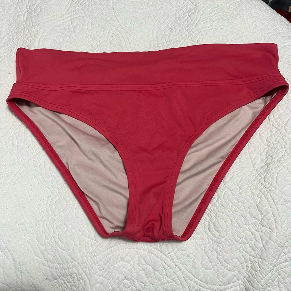 Victoria secret pink/red bikini bottom size‎ L
